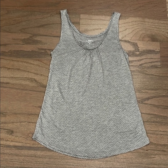 LOFT Tops - LOFT Grey and White Polka Dot Tank - Size XS